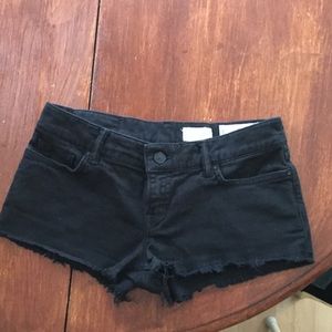 All saints black denim shorts